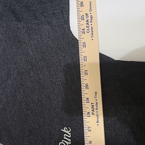 PINK VICTORIA'S SECRET Gray Drop Shoulder V-Neck Long Sleeve Tee Shirt - Small - Picture 12 of 12